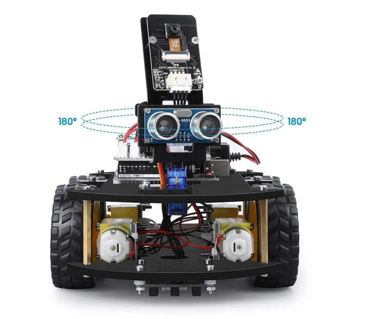 Робот-конструктор ELEGOO Smart Car V4.0 с камерой, Arduino UNO R3, Bluetooth, учебный набор программирования - изображение 7