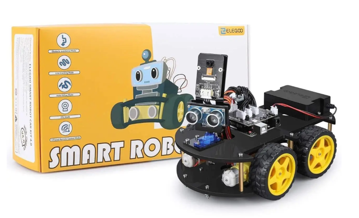 Робот-конструктор ELEGOO Smart Car V4.0 с камерой, Arduino UNO R3, Bluetooth, учебный набор программирования - изображение 8