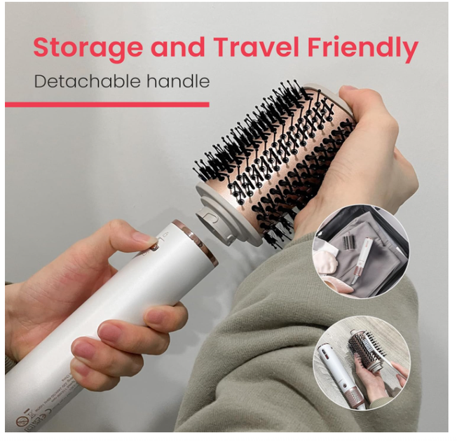 Фен-щетка 4 в 1 Hair Dryer Brush 110 000 RPM | Ионный стайлер 1400W для сушки, объема, выпрямления и завивки волос - Фото 6 Фен-щетка 4 в 1 Hair Dryer Brush 110 000 RPM | Ионный стайлер 1400W для сушки, объема, выпрямления и завивки волос - изображение 6