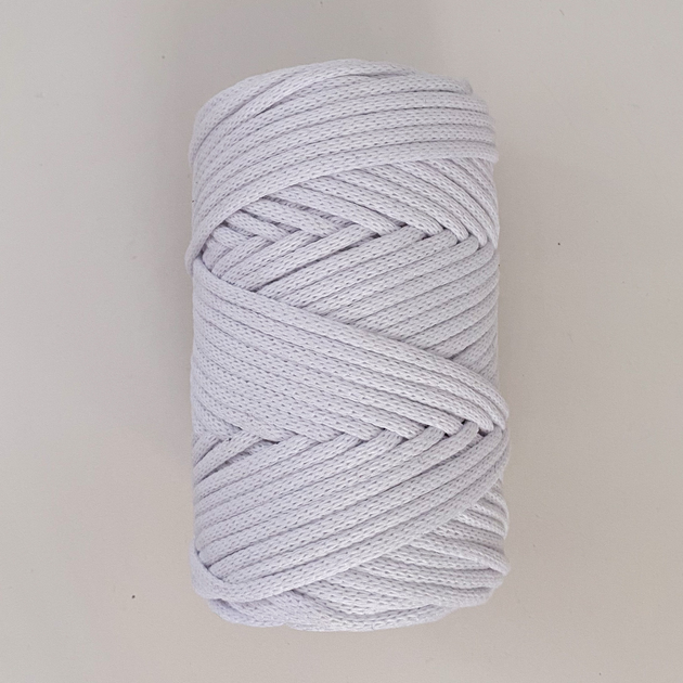 Шнур плетений YarnArt macrame cord 3 мм для макраме білий №751 - изображение 3