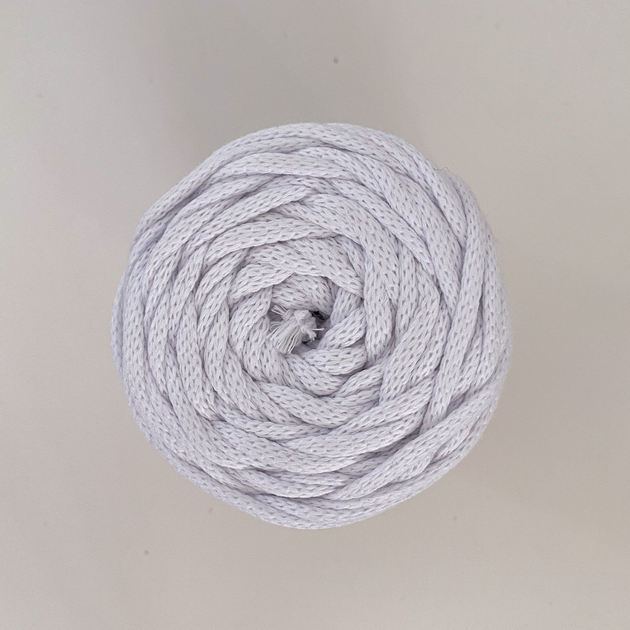 Шнур плетений YarnArt macrame cord 3 мм для макраме білий №751 - изображение 4