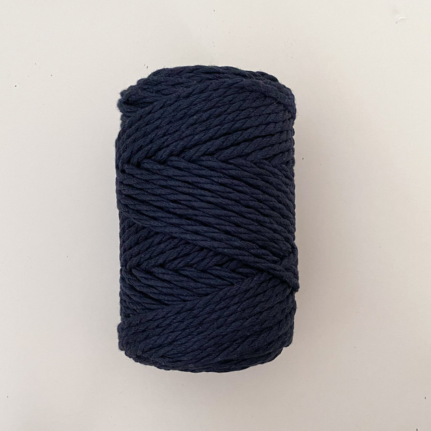 Шнур кручений YarnArt macrame rope 3мм темно-синій 250г (№784) - изображение 4
