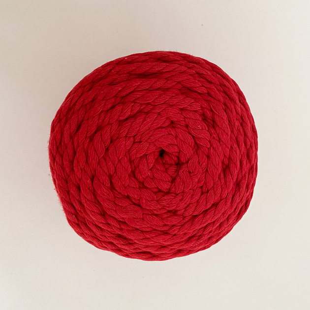 Шнур кручений для макраме YarnArt macrame rope 5мм червоний 500г (№773) - изображение 3