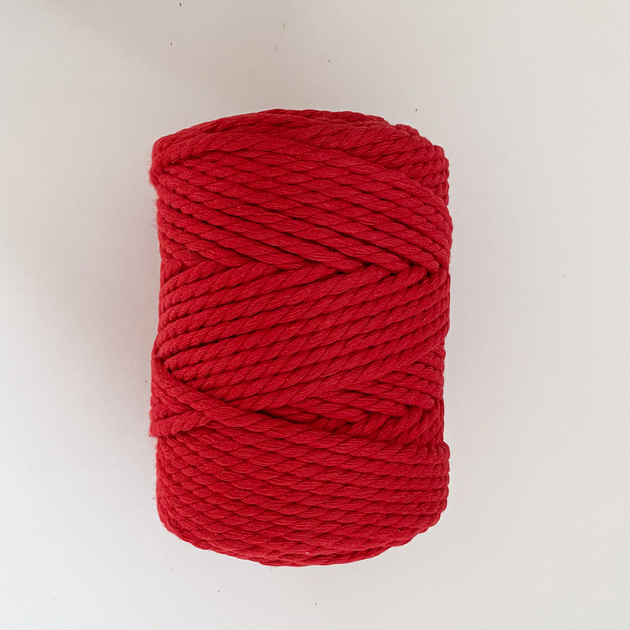 Шнур кручений для макраме YarnArt macrame rope 5мм червоний 500г (№773) - изображение 5