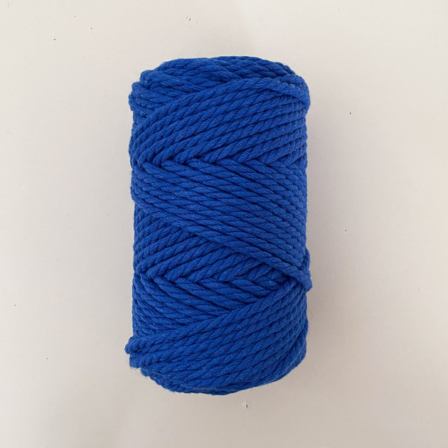 Шнур кручений YarnArt macrame rope 3мм синій 250г (№772) - Фото 4 Шнур кручений YarnArt macrame rope 3мм синій 250г (№772) - изображение 4
