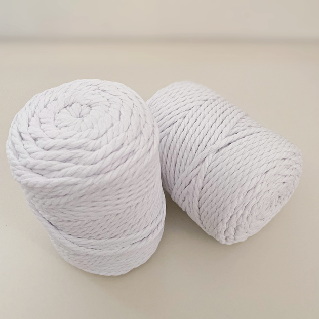 Шнур кручений для макраме YarnArt macrame rope 5мм білий 500г (№751) - изображение 2