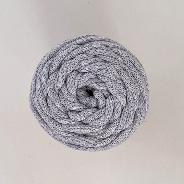 Шнур плетений YarnArt macrame cord світло-сірий 3 мм для макраме (№756) - изображение 3