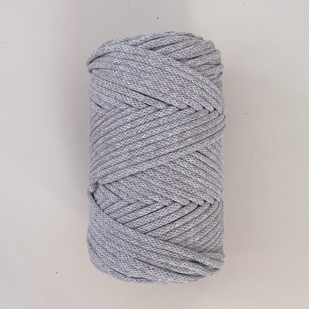 Шнур плетений YarnArt macrame cord світло-сірий 3 мм для макраме (№756) - изображение 5