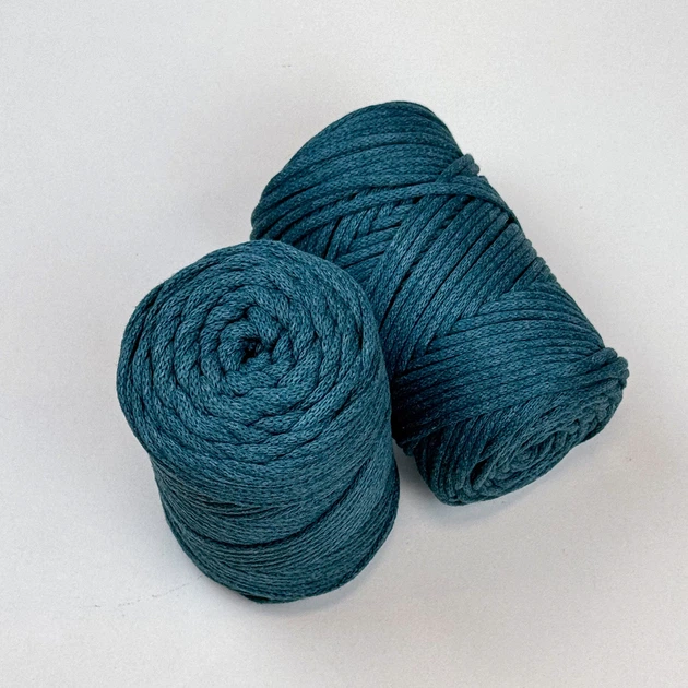 Шнур плетений YarnArt macrame cord сизо-сірий 3 мм для макраме (№795) - изображение 2