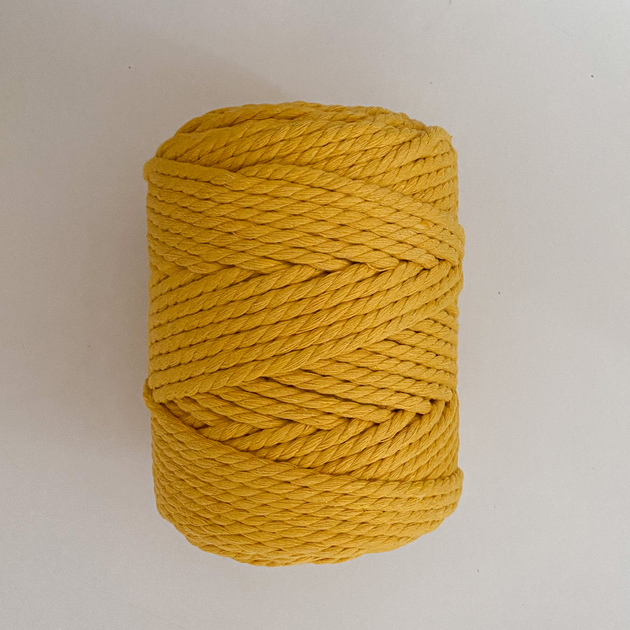 Шнур кручений для макраме YarnArt macrame rope 5мм жовтий 500г (№764) - Фото 5 Шнур кручений для макраме YarnArt macrame rope 5мм жовтий 500г (№764) - изображение 5