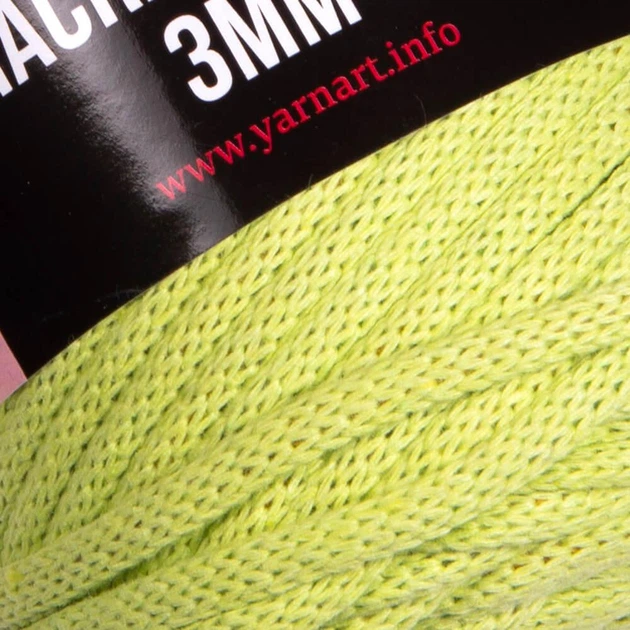 Шнур плетенийYarnArt macrame cord фісташковий 3 мм для макраме (№755) - изображение 5