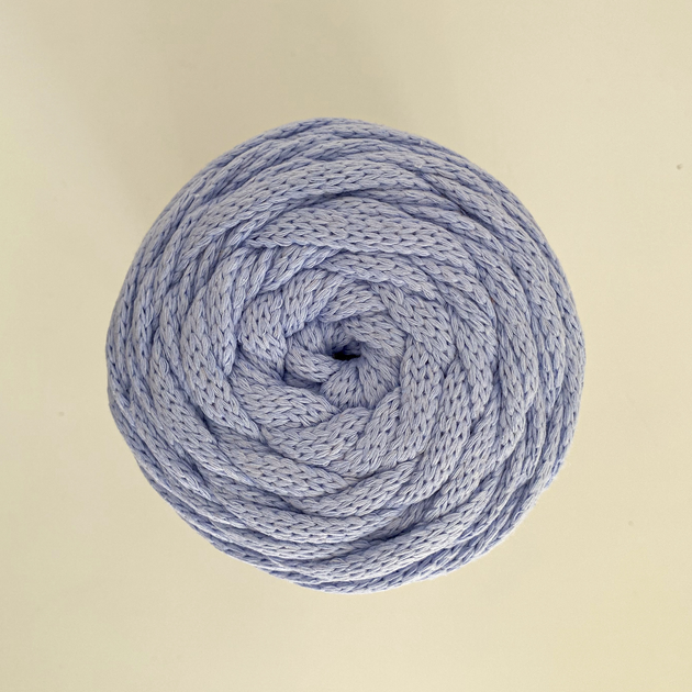 Шнур плетений YarnArt macrame cord 5 мм с сердечником для макраме блакитний (№760) - изображение 3