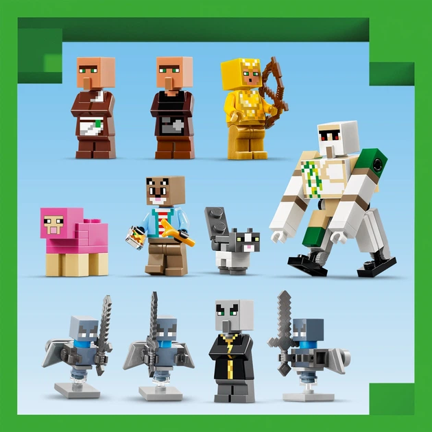 Конструктор LEGO Minecraft Напад викликача на село 607 деталей (21596) - зображення 5