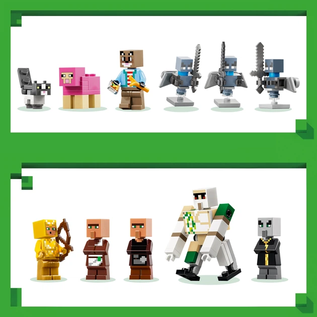 Конструктор LEGO Minecraft Напад викликача на село 607 деталей (21596) - зображення 6