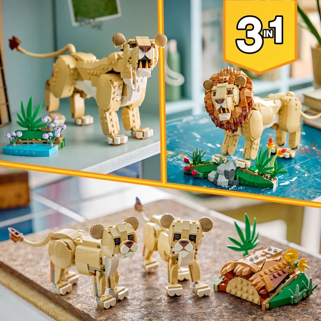 Конструктор LEGO Creator Дикі тварини: Величний лев 839 деталей (31386) - зображення 5