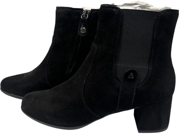 Botki damskie zamszowe Geox D16CBA00021-C9999 39 Czarne (8050036225542) (955555906539653) - Outlet - obraz 3