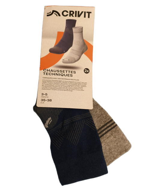 Женские трекинговые носки Сrivit Chaussettes Techniques 35-38р 2 пары - изображение 2
