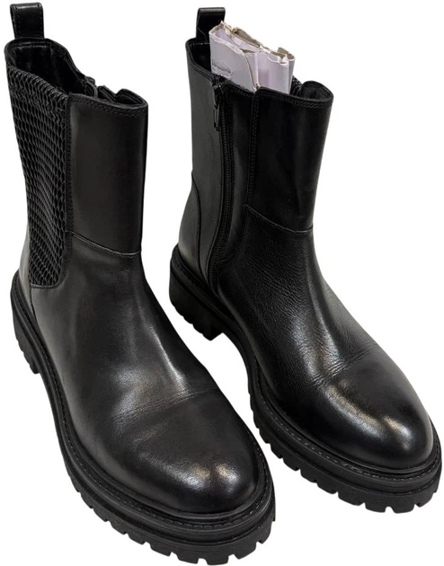 Botki damskie skórzane Geox D26HRD0436W-C9999 38 Czarne (8050036687005) (955555906623309) - Outlet - obraz 2