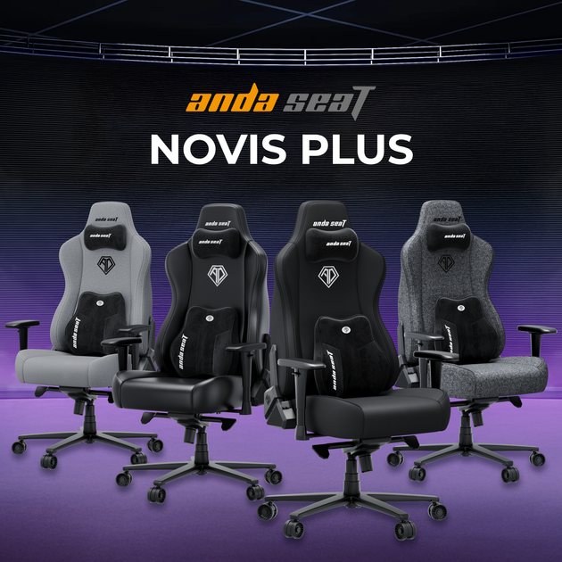 Fotel gamingowy Anda Seat Novis Plus XL Elegant Black (AD23YC-XL-01-B-PV-B04) - Zdjęcie 8 Fotel gamingowy Anda Seat Novis Plus XL Elegant Black (AD23YC-XL-01-B-PV-B04) - obraz 8