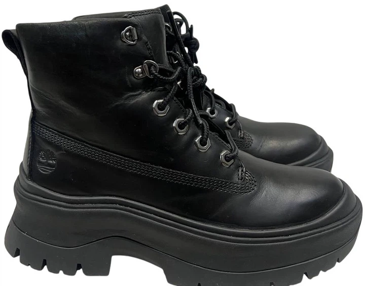 Жіночі черевики високі Timberland Roxie Lane TB0A295JW021 39 (8US) 25 см Чорні (197065959838) (955555907556987) - Уцінка - зображення 2