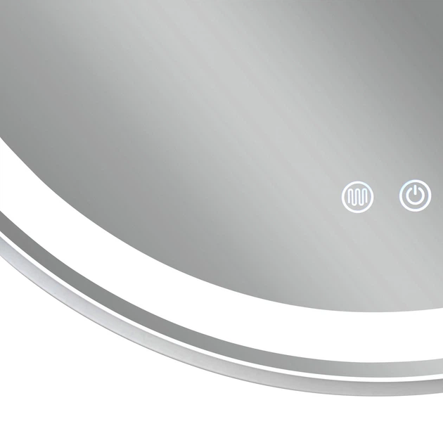 Дзеркало Qtap Gemini 800х700 з LED-підсвічуванням Touch, з антизапотіванням, з димером, рег. темп. кольору (3000-6500K) QT2578R8071W - зображення 9