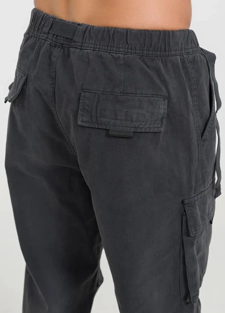 Штаны Карго Baggy с ремнем в поясе темно серые 2XL - Фото 5 Штаны Карго Baggy с ремнем в поясе темно серые 2XL - изображение 5