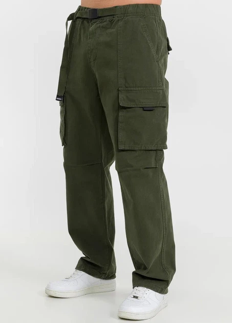 Штаны Карго Baggy с ремнем в поясе зеленые XL-2XL - изображение 4