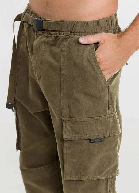 Штаны Карго Baggy с ремнем в поясе хакі 3XL - изображение 3