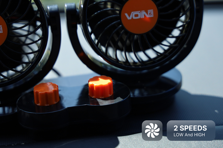Автовентилятор подвійний Voin HX-T308 4" 24V 10W - изображение 3
