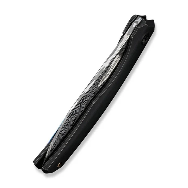 Ніж складаний туристичний WE Knife Ignio Mystery Box Ignio Mystery Box, (8.39 см) Damasteel (Hakkapella) / 6AL4V Titanium чорний - зображення 7