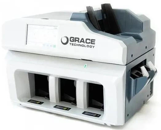 Сортировщик денег Pocket GRACE GT-31 банкнот 3+1 кармана Счетчик банкнот с определением номинала и детекцией, Мультивалютная счётная машинка с автоматическим стартом подсчёта - изображение 2