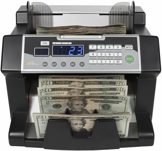 Мультивалютная счетная машинка для денег Royal Sovereign RBC-3100 Счетчик банкнот с детектором валют на подлинность - изображение 2