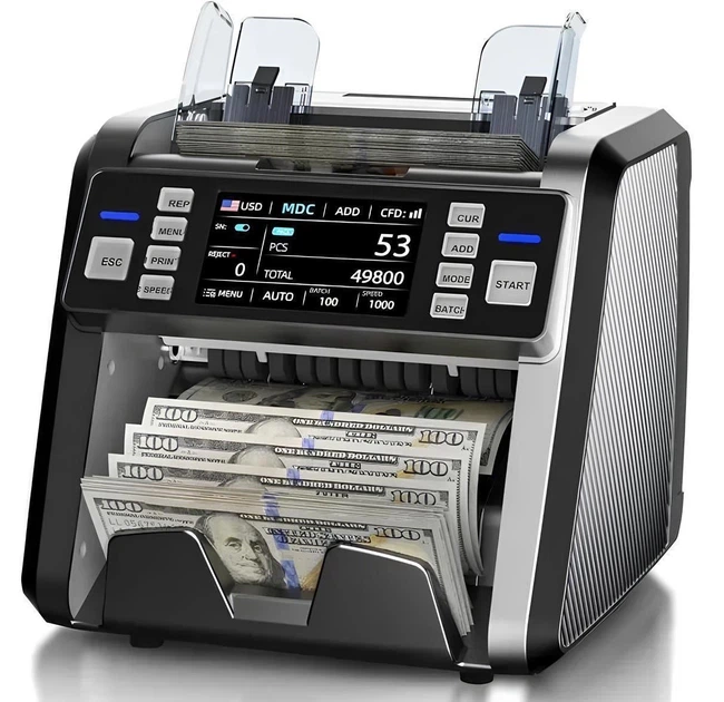 Професійний Лічильник банкнот MULTI COUNTER AL-931 з УФ/MG/IR детекцією, LCD-дисплеєм, фасуванням, підсумовуванням і підтримкою валют, з автоматичним стартом підрахунку - зображення 2