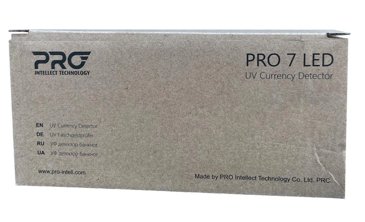 Переносной детектор купюр с УФ-проверкой денег и документов Intellect PRO 7/12 ULTRA-LED BL Портативный мультивалютный аппарат для проверки банкнот на подлинность - изображение 5