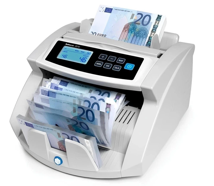 Счётная машинка Safescan 2210 Белая с детектором ультрафиолетовых чернил для проверки купюр, с функцией детекции подделок, с автоматическим стартом подсчёта - Фото 5 Счётная машинка Safescan 2210 Белая с детектором ультрафиолетовых чернил для проверки купюр, с функцией детекции подделок, с автоматическим стартом подсчёта - изображение 5