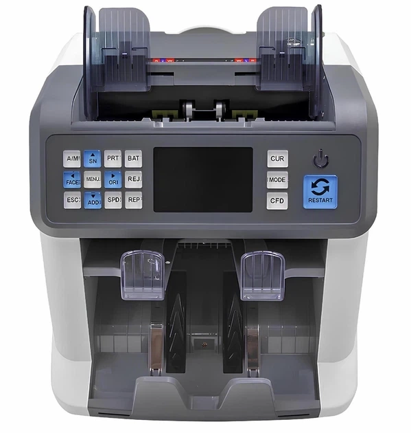 Сортировщик банкнот NRJ AL-955 UV/MG/IR с детекцией купюр Профессиональная счетная машинка для валют Сортировщик банкнот Счётчик денег С сортировкой номинала - Фото 4 Сортировщик банкнот NRJ AL-955 UV/MG/IR с детекцией купюр Профессиональная счетная машинка для валют Сортировщик банкнот Счётчик денег С сортировкой номинала - изображение 4