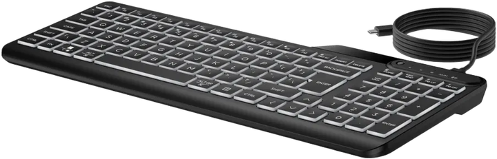 Klawiatura przewodowa HP 405 Multi-Device Backlit Wired Black (7N7C1AA#ABB) - obraz 3