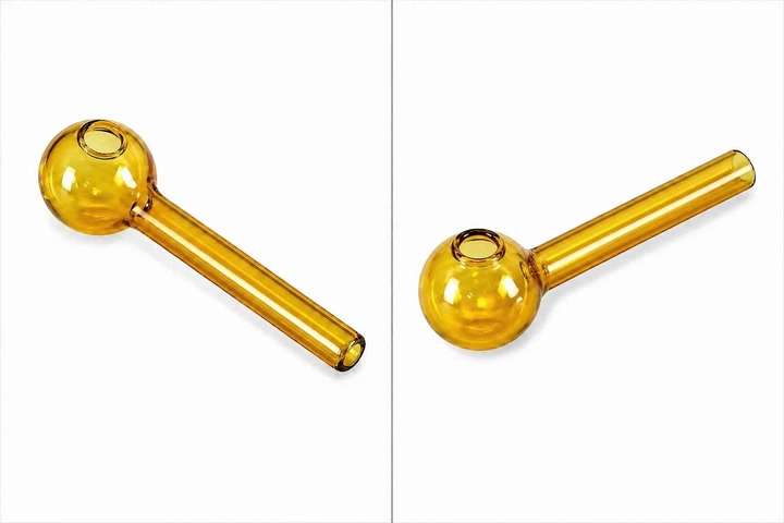 Стеклянная трубка для курения Oil Standart Yellow - Фото 3 Стеклянная трубка для курения Oil Standart Yellow - изображение 3