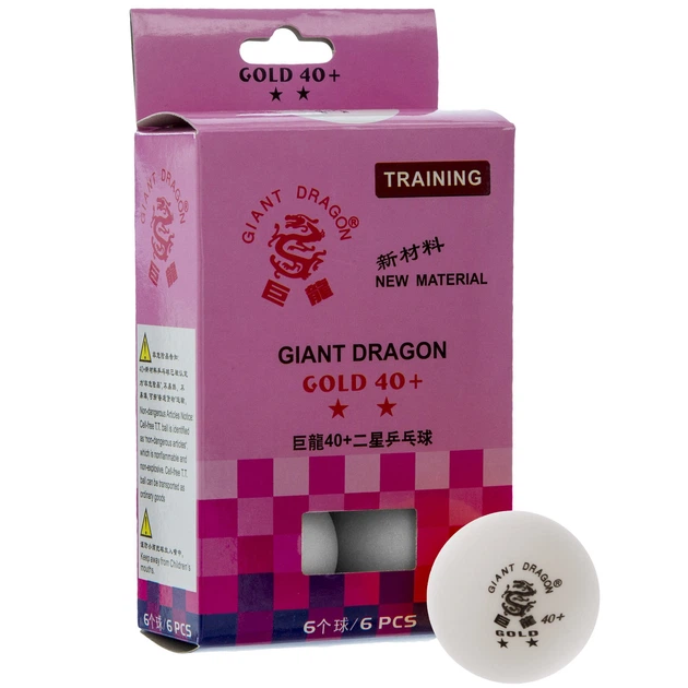 М'ячі для настільного тенісу Giant Dragon Gold Star** MT-6561 (6 шт.), білі - Фото 1 М'ячі для настільного тенісу Giant Dragon Gold Star** MT-6561 (6 шт.), білі - зображення 1