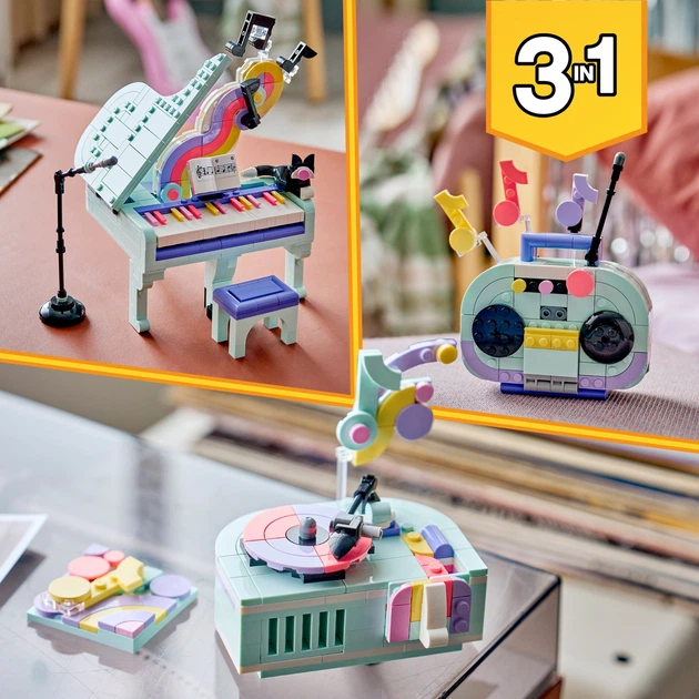 Конструктор LEGO Creator Музичний декор Фортепіано з котом 485 деталей (31392) - зображення 5