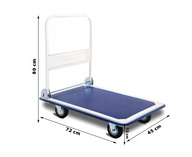 Платформний Візок Вантажний Garden Line 73 × 47 × 83 См Зі Складною Ручкою Вантажопідйомність 150 Кг (391782) - зображення 7