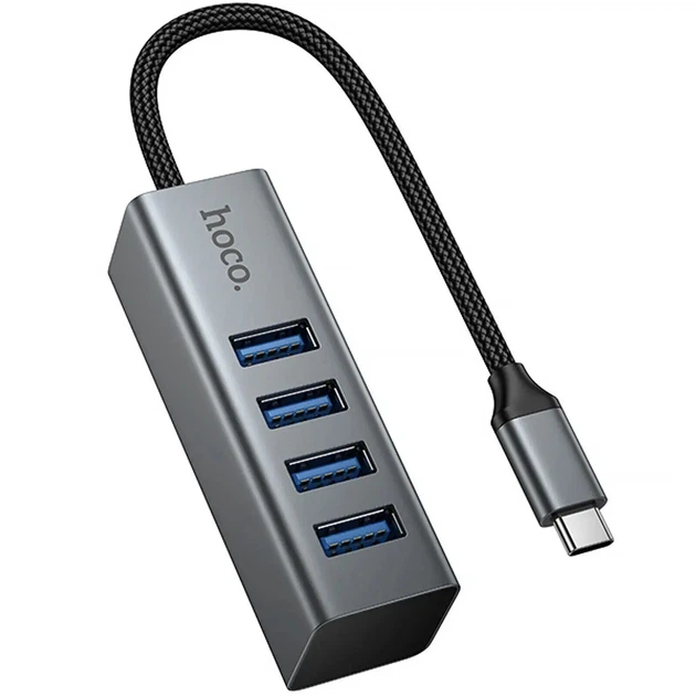 Хаб HOCO HB1C Type-C to 4xUSB3.0 - Фото 1 Хаб HOCO HB1C Type-C to 4xUSB3.0 - изображение 1