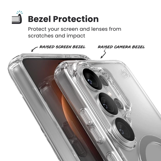 Чехол Speck Presidio Perfect-Clear Magnet для Samsung Galaxy S26 Ultra Clear with MagSafe (151063-3240) - Фото 5 Чехол Speck Presidio Perfect-Clear Magnet для Samsung Galaxy S26 Ultra Clear with MagSafe (151063-3240) - изображение 5