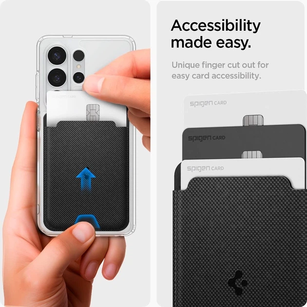 Чехол Spigen Urban Fit Wallet MagSafe Magnetic Card Holder Galaxy S Black with MagSafe (AFA09208) - изображение 10