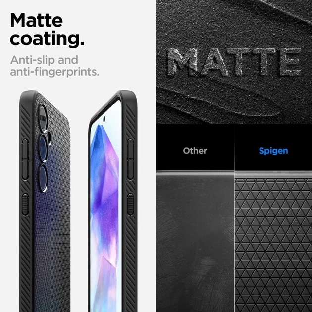 Чохол Spigen Liquid Air для Samsung Galaxy A55 5G (A556) Matte Black (ACS07526) - Фото 11 Чохол Spigen Liquid Air для Samsung Galaxy A55 5G (A556) Matte Black (ACS07526) - зображення 11