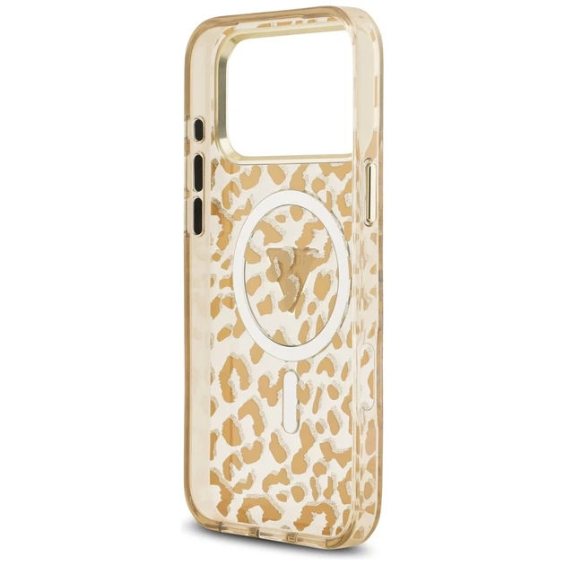 Чохол Guess Leopard Glitter для iPhone 17 Pro Max Brown with MagSafe (GUHMP17XHLEGTGLW) - зображення 7