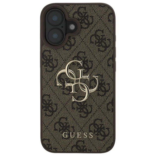 Чохол Guess 4G Big Metal Logo для iPhone 16 Brown (GUHCP16S4GMGBR) - зображення 3