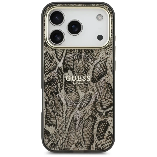 Чохол Guess Python Pattern для iPhone 17 Pro Max Brown with MagSafe (GUHMP17XHIMPYGW) - зображення 3