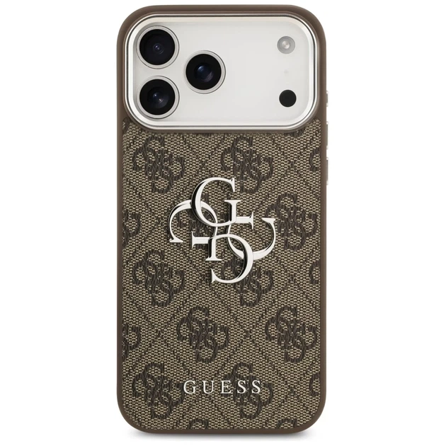 Чохол Guess 4G Big 4G Classic Logo для iPhone 17 Pro Max Brown Silver (GUHCP17XP4G4SMCW) - зображення 3