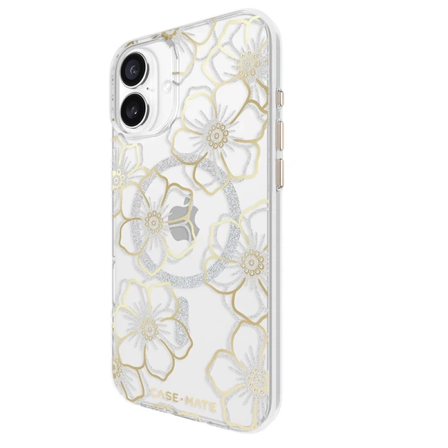 Чехол Case-Mate Floral Gems для iPhone 16 Plus Gold with MagSafe (CM054374) - изображение 4